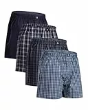 DANISH ENDURANCE American Boxershorts (4er|6er Pack), 100% Bio-Baumwolle, für Herren & Jungen, Blau/Grau Mix 4er Pack, L
