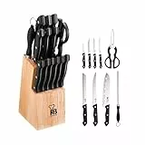 RENBERG Tenessy | Küchenmesser | 15-teiliges Komplettset mit Holzgriff | Perfekt zum Schneiden aller Arten von Zutaten | Profiküche | Hergestellt aus Edelstahl