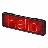 Dytabepl LED Namensschilder Kabellose Bluetooth Namensschild DIY Programmierbares Scrollen Message Board Display, Namensschild Karte für Party Bar-Ausstellung im Hotel Restaurant Shop