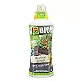 COMPO BIO Hochbeetdünger, Für alle Obst- und Gemüsepflanzen, 100% natürliche und vegane Inhaltsstoffe, Flüssig-Dünger, 1 L, Hochbeetkonzept