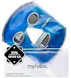 MyHalos® Kühlmaske Gesicht - Eiskalte Kühlmaske & Heiße Kompresse - Super gegen Stress, Schmerzen, Schwellungen und als Migränemaske – Gel Gesichtsmaske – Kühlpads Gesicht