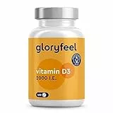 Vitamin D3 2000 I.E. - 400 Tabletten (Langzeitvorrat) hochdosiert - Das Sonnenvitamin für Immunsystem & Knochen* - 100% reines Cholecalciferol - Laborgeprüft & ohne Zusätze in Deutschland hergestellt