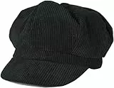 Kuyou Winter Gatsby Newsboy Barett Cap Schirmmütze Kappe Hut, Einheitsgröße, Schwarz