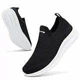 Littleplum Damen Sneaker Atmungsaktiv Turnschuhe Leicht Laufschuhe Sportschuhe Damen Schuhe,Schwarz Weiß,39 EU