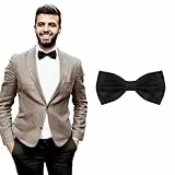 DonDon Schwarze Fliege bzw. Schleife mit Haken - bereits gebunden und verstellbar