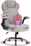 Centilab Ergonomischer Bürostuhl 180KG Schreibtischstuhl Drehstuhl aus Stoff Computerstuhl mit Hochklappbarer Armlehne für Home Office & Büro