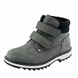 TZJS Unisex Kinder Klassische Stiefel für Jungen Mädchen Baby Winterstiefel Mit Klettverschluss Wasserdicht Stiefeletten Schneestiefel Arbeitsstiefel Herbstschuhe Winterschuhe(Grau Warm, numeric_32)