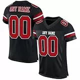 Personalisiert American Football Spieltrikots mit Name Nummer Personalisierte Trikot T-Shirt für Kinder Erwachsene Junge Mädchen Herrn Damen