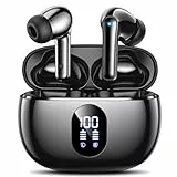 ZZU Bluetooth Kopfhörer Kabellos Bluetooth 5.4, In Ear Kopfhörer mit 4 ENC Mikrofonen, HiFi Tiefbass, LED Anzeige, 48 Std Spielzeit, IPX7 wasserdicht, Wireless Earbuds für Sport, Workout Schwarz