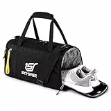 SKYSPER 30L Sporttasche mit Schuhfach & Nassfach, Kleine Reisetasche Herren und Damen, Weekender, Trainingstasche, Gym Bag (Schwarz)