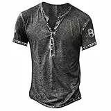 LUNULE Kapuzenpullover Für Herren Baumwoll Tshirt Basic Feuerwehr Pullover Unterhemd Schwarz Langarmshirt XXL (Dark Gray, M)