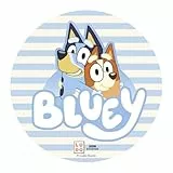 dekora, Essbarer Tortenaufleger Bluey, Tortendeko für Kindergeburtstag, Zuckerfreier Tortenaufleger für Kuchen & Torten, Glutenfrei, Einfache Anwendung, Bluey & Bingo Design, 20 cm Durchmesser
