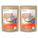 Maxxi Clean 2 x 900 g Natron Pulver I Natriumhydrogencarbonat in Lebensmittelqualität I hochrein und geruchsneutral I ideal zum Backen, Reinigen und für vielseitige Körperpflege Anwesndungen zuhause