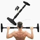 NEOLYMP Klimmzugstange Türrahmen ohne Schrauben mit Pull up Bar E-Book - Klimmzug Stange verstellbar 70-100 cm mit Gewindesperre für sicheren Halt bis zu 200kg (Schwarz)