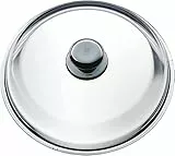 WMF Glas-Pfannendeckel 24 cm, Deckel für 24er Pfannen, Deckel mit Metallknauf, hitzebeständiges Glas, spülmaschinengeeignet