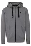 !Solid SDBene Herren Sweatjacke Kapuzenjacke Zip Hoodie mit Kapuze Reißverschluss Kängurutasche Baumwollmischung Regular fit, Größe:2XL, Farbe:Grey Melange (8236)