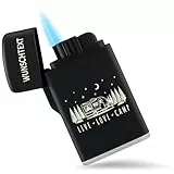 Feuerzeug Sturmfeuerzeug - Camping - Live, Love, Camp - praktisch Outdoor Gadget - 6,5 x 4 cm - Schwarz - Motiv