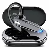 EUQQ Bluetooth Single drahtlose Headset Freisprecheinrichtung für Telefon, V5.3 in-Ear Kopfhörer mit Mikrofon, USB-C Charge, wasserdichte Kopfhörer für Autofahren/Business/Büro mit Android/iOS，Laptop