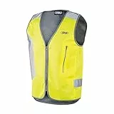 ABUS Warnweste Lumino Night Vest – Sicherheitsweste inkl. LED-Rücklicht – Gelb – Größe M