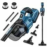 LDHTHOPI Akku Staubsauger für Makita 18V,20000 Pa Starke Saugleistung,1,28 kg Leichter Staubsauger mit HEPA-Filter,5in1 Handstaubsauger mit LED-Licht Für Teppich,Hartboden,Möbel,Auto (Ohne Akku) Blau
