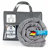 Blumtal Gewichtsdecke 135x200 cm - Oeko-TEX zert. Entspannungsdecke 100% Baumwolle (Obermaterial) - Gewichtsdecke 7kg - Therapie Decke 135x200 mit Glasperlenfüllung/weiche Schlafdecke Anti-Stress