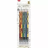 Maped 851701 - egonomische Drei-Kant-Bleistifte HARRY POTTER mit Radiergummikopf - HB-mittel - x6 Stifte - Haus Gryffindor, Haus Slytherin, Haus Ravenclaw, Haus Huffelpuff