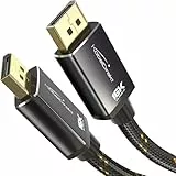 KabelDirekt – DisplayPort 2.1 Kabel/16K DP 2.1 Kabel – 2m – bruchfeste Metallstecker + Braiding, DP80 mit 80 Gbit/s für Gaming-PC/Monitor, FreeSync/G-Sync, bis zu 16K@60Hz, 8K@120Hz, 4K@240Hz