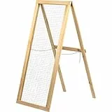 dobar® Green Label Kompostsieb stehend aus Douglasie - Durchwurfsieb mit Stahldraht 10 x 10 mm - Gartensieb für Kompost, Erde - 110 x 52 cm