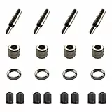 Fahrradventil Ersatz Set, 4 Stück Fahrradventil Adapter,Ventil-Mutter, Ventil-Kappen,Citybike, Hollandrad, für Standard Normal-Ventil Ersatz Reifenventile