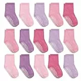 HYCLES Stoppersocken Kinder - 15 Paar ABS Socken für Baby Mädchen Kleinkind, Rutschfeste Antirutsch Socken für 3-5 Jahre