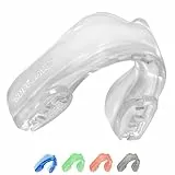 SAFEJAWZ Elements WIND Sport Zahnschutz Doppelschicht Erwachsene und Kinder Sport Mundschutz Für alle Vollkontakt-Sportarten einschließlich Rugby, MMA, Kampfsport, Judo, Hockey & Boxe (Weiß)