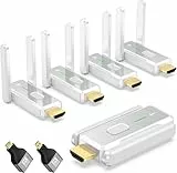 HDMI Wireless Transmitter and 4 Receiver, 150m HDMI Drahtlos, 1080P@60Hz 2,4G/5G Dual-Band für Streaming, Konferenzen von PC zu TVs/Monitoren/Projektoren, Plug and Play