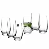 LEONARDO HOME Trinkgläser PUCCINI (6er Set) • Zeitlose Wassergläser (365 ml) • Spülmaschinenfest & Langlebig • Kratzfeste Gläser für Zuhause, Restaurants & Partys • Saft-Glas Puccini • 069558