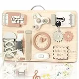 Joyreal Montessori Busy Board - Motorikbrett Activity Board Montessori Motorik Spielzeug Sensorik Brett Motorikboard Geschenk für Mädchen Junge