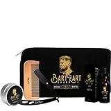 BartZart Bartpflege Set mit Zedernholz I Bart Set 6 tlg. I Rasiermesser mit Wechselklinge, Bartöl, Bartwachs, Bartkamm aus Holz & Kulturtasche I Bartpflegeset Männer