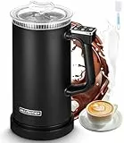 Hixava Milchaufschäumer, 600ML Milchaufschäumer Elektrisch 4-in-1 Automatische Milchaufschäumer mit Überhitzungsschutz Schneller Milchaufschäumer mit Griff für Kaffee Cappuccino und Latte Macchiato