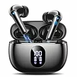 Bluetooth Kopfhörer Kabellos Bluetooth 5.4 In Ear Kopfhörer mit 4 ENC Noise Cancelling Mikrofon, LED Anzeige & 48 Std Spielzeit, HiFi Tiefer Bass Wireless Earbuds IPX7 Wasserdicht für Arbeit & Studium