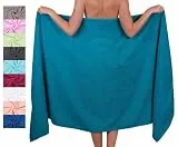 Betz Badetuch XXL 100x200 cm 100% Baumwolle – Weiches Frottee Saunatuch & Strandtuch – Pflegeleicht & saugstark – Palermo Serie – Farbe Petrol