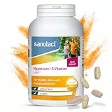 sanotact Magnesium 500 plus B Vitamine 180 Tabletten | Hochdosiertes Magnesium für Muskeln & Nerven | 100% Vegan