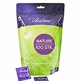 VIBRATISSIMO Kondome Nature 100er Pack I Premium Box extra feucht I für Men I dünne Wandstärke & Naturfarben I Verhütung Männer I b=53 mm