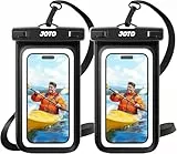 JOTO 2 Stück wasserdichte Handyhülle IPX8 Unterwasser Wasserfest Handytasche für iPhone 17 16 15 14 13 12 11 Pro Max Plus Air Galaxy S24 S23 A15 Xiaomi bis 7 Zoll Phone Case –Schwarz