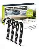 SCHWAIGER Balkonkraftwerk Halterung für Geländer I Geländer-Montage Set für 2 Solar Module I Solarmodul Halterung für Balkon & Terrasse I PV Modul Befestigung aus Stahl I bis 25 kg belastbar
