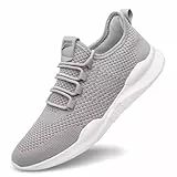 GHFKKB Laufschuhe Herren Turnschuhe Joggingschuhe Leichtgewichts Sneaker Tennisschuhe Fitness Trainingsschuhe Atmungsaktiv Sportschuhe Walking Schuhe Grau 42