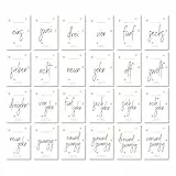 PuK Krämmer GmbH Adventskalender Karten Goldveredelung | 24 Karten für Adventsgeschenke zum Selbstgestalten | Adventskalender selber basteln | DIY Adventskalenderkarten Erwachsene