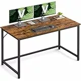 VASAGLE Tisch, Computertisch, Bürotisch, 120 x 60 x 76 cm, für Arbeitszimmer, Schlafzimmer, Wohnzimmer, vintagebraun-tintenschwarz LWD039B01V1