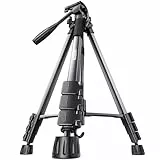 UGREEN Kamera Stativ mit 53,5-175 cm Höhe, leichtes und tragbares Reisestativ, Aluminium Dreibein Stativ mit Handyhalter und Reisetasche für Smartphones DSLR Canon Nikon Action Kamera