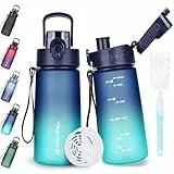 AOPREL Trinkflasche 600ml, Wasserflasche BPA-Frei aus Tritan, Sport Trinkflasche Auslaufsicher 600ml Flasche für Fitness, Wandern, Camping, Schule und Büro