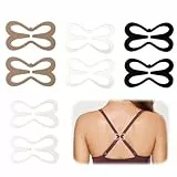 HUTRADE 8 Stück Unsichtbare BH-Träger Clips, Oval Libellenform Racerback-BH-Clips Set, Für Fitnesssport, Bequemes BH-Träger-Clip-Set für Damen