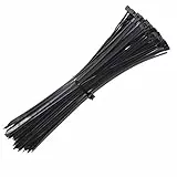 Kabelbinder Schwarz 200mmx4 mm UV Beständigkeit Hochleistungs Kabelbinder Zugfestigkeit 180N/18kg (100 Stück) Verwendung im Innen- und Außenbereich