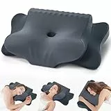FAIORD Nackenkissen Kopfkissen, Memory Foam Kissen Ergonomisches Kopfkissen, Nackenstützkissen für Seitenschläfer, Rücken und Bauchschläfer, 64X39X13 cm, Dunkelgrau